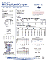 Datasheet BDCA1-6-22+ manufacturer Mini-Circuits